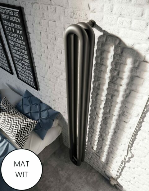 Guggenheim Museum slachtoffer Omleiden Design radiator Tubone-V dubbel mat wit 150 x 21 cm | Mastello